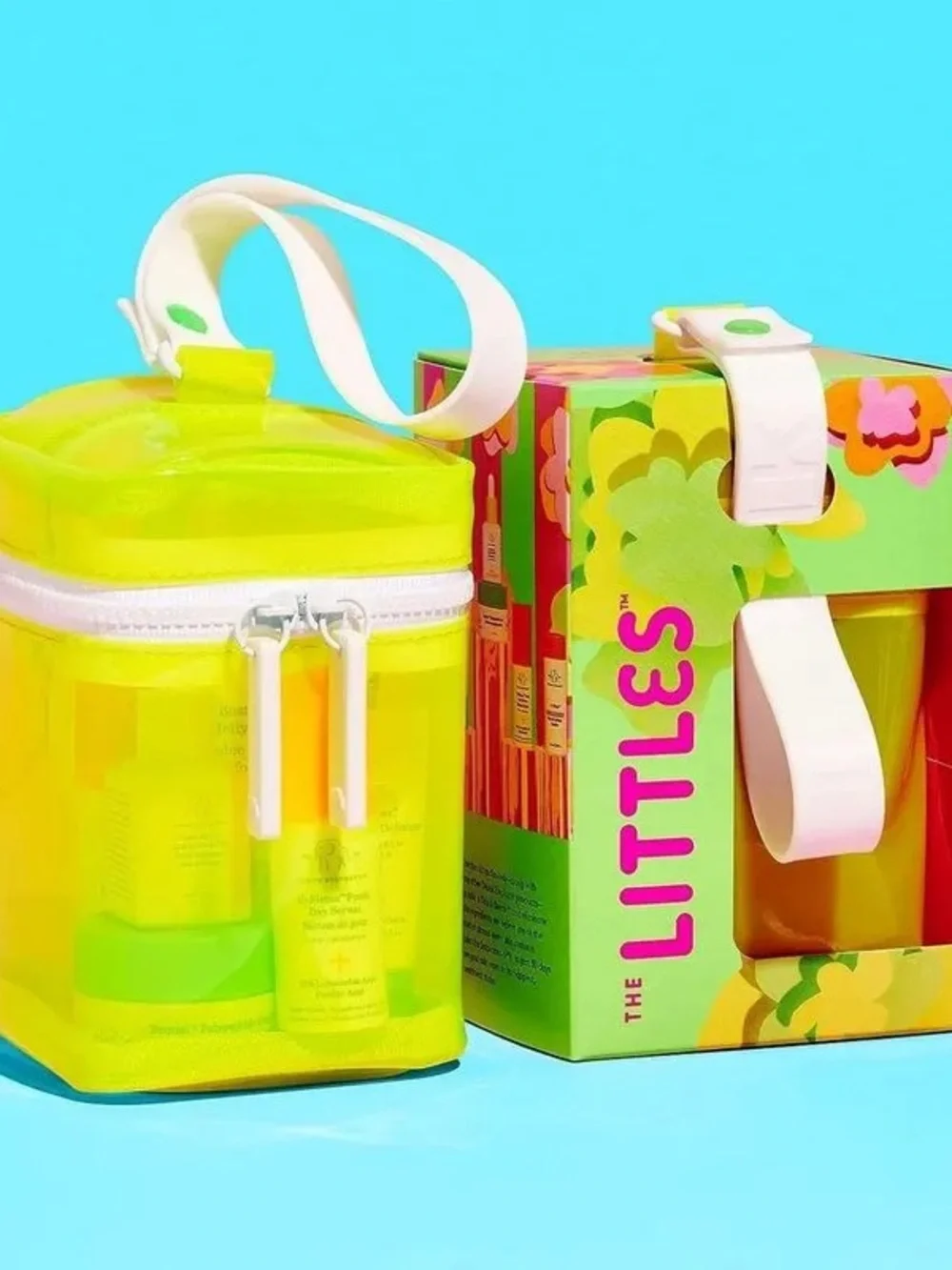 Drunk Elephant Neon Green Mini Zipper Bag
